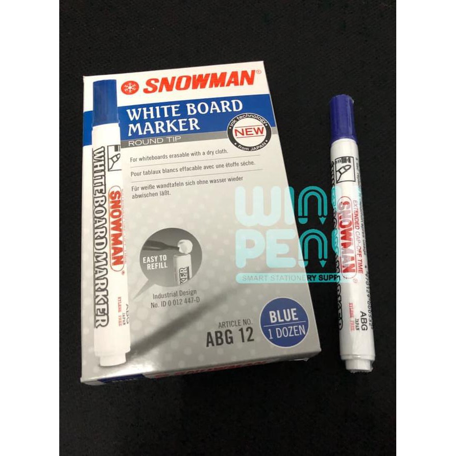 

Spidol Snowman White Board Marker Abg 12