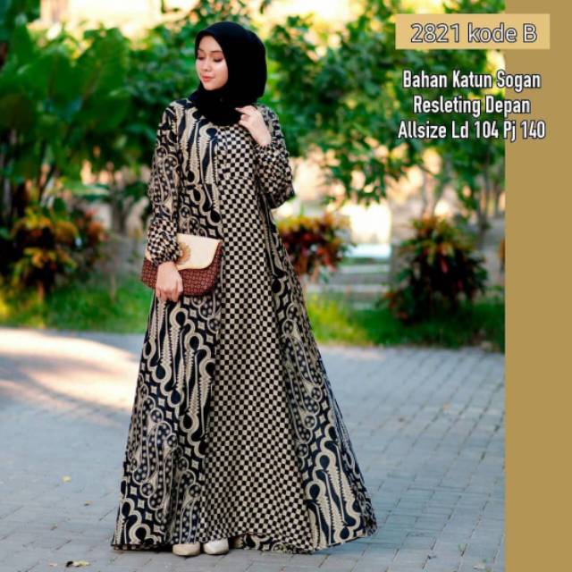 Gamis Batik Cardigan