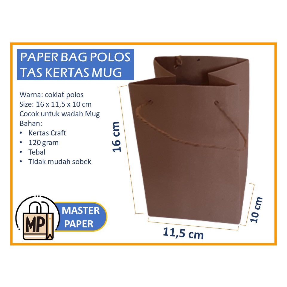 

Paper Bag Polos / Tas Kertas untuk Mug