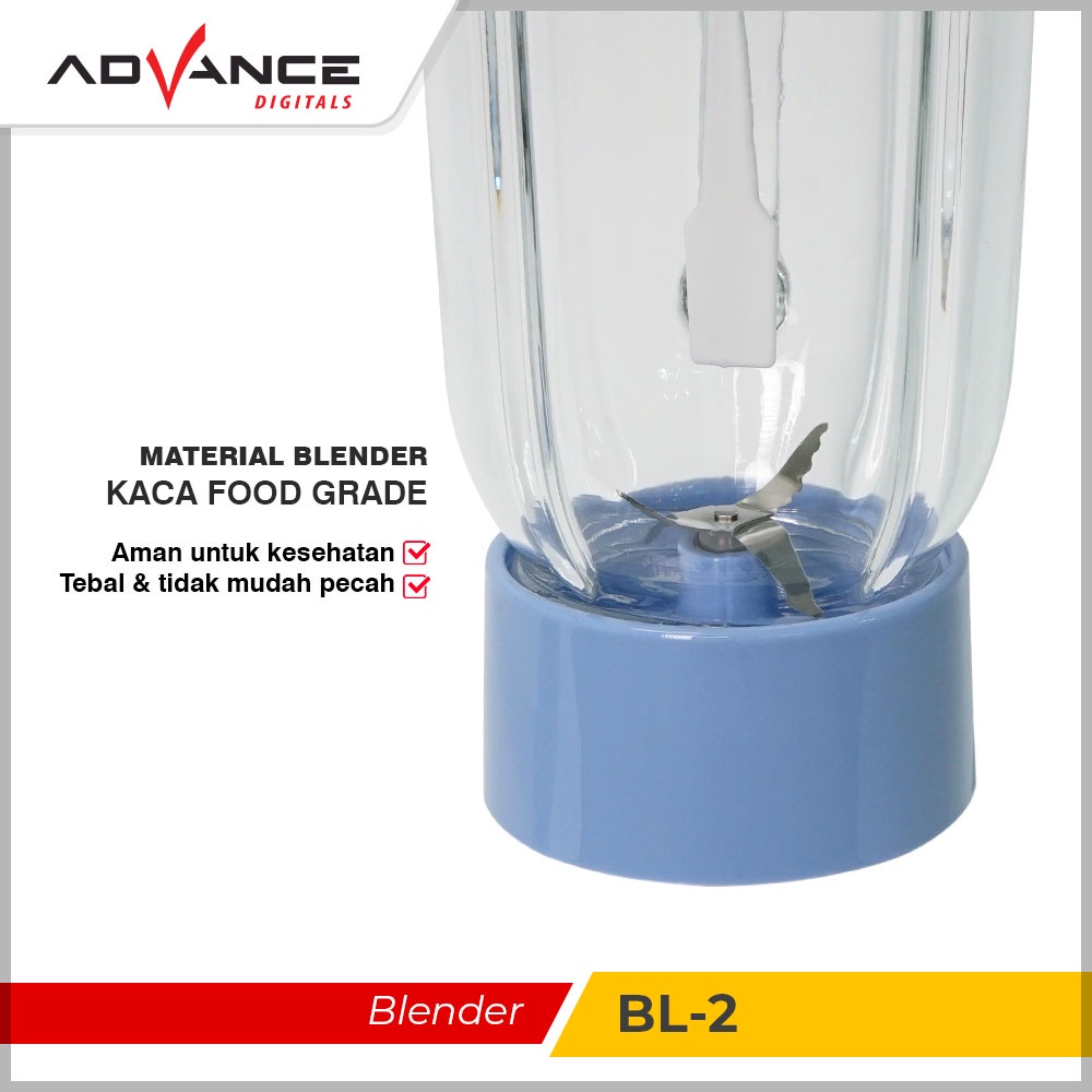 Advance Blender Jus  Tabung Kaca BL 2  BL 5 /1,5Liter