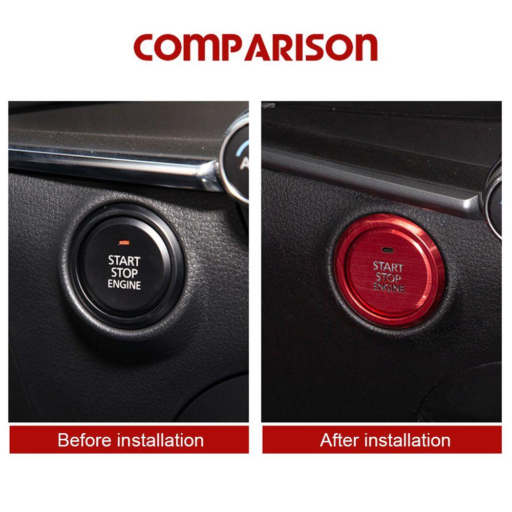 TOP 2pcs Lgnition Button Cover Lingkaran Hias Plastik Baru Onderdil Mobil Untuk For Mazda 3untuk Axela CX-30