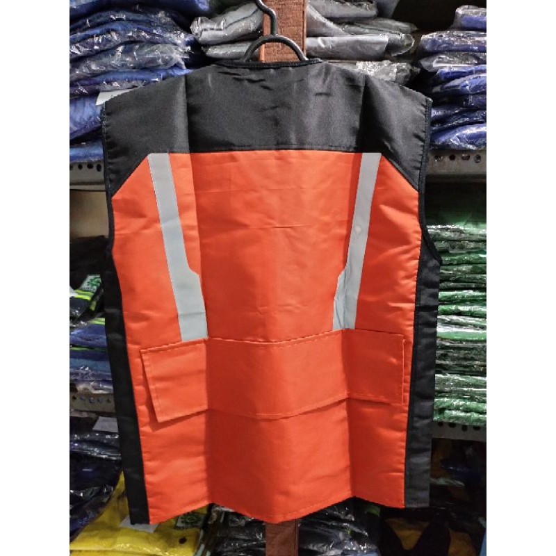 ROMPI SAFETY FULL TASLAN PAKAI FURING DALAM ROMPINYA ORANYE HITAM REAL PICTURE FREE LOGO