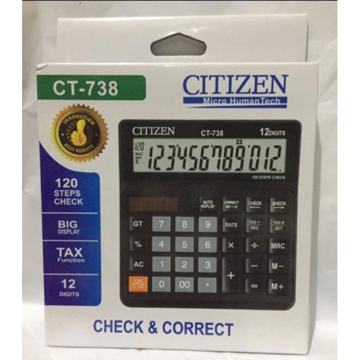 CITIZEN CT738 CHECK &amp; CORRECT Kalkulator / Calculator CT 738