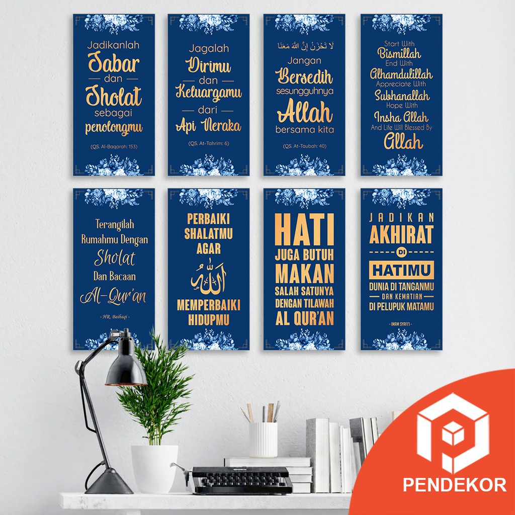 Zelamart - Pendekor Hiasan Dinding Islami Dekorasi Kamar Pajangan Rumah Wall Decor Motivasi Islam