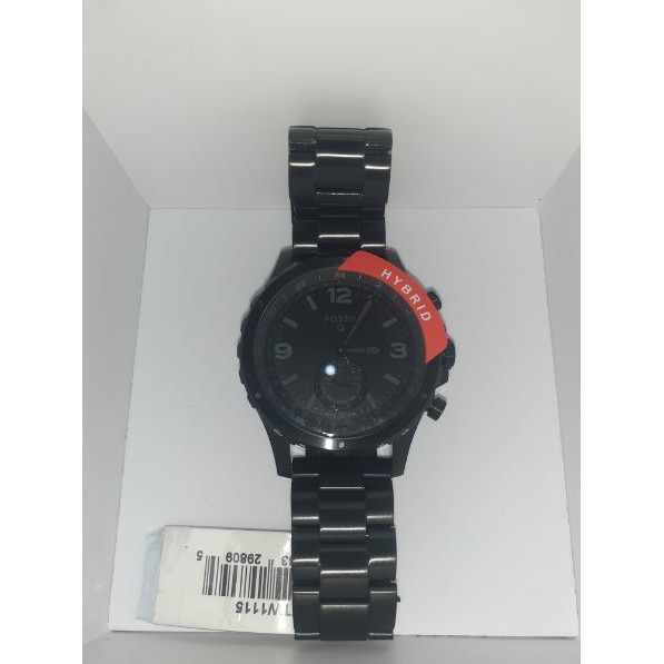 SALE CUCI GUDANG FOSSIL Q FTW1115 HYBRID SMARTWATCH - NATE BLACK STAINLESS STEEL