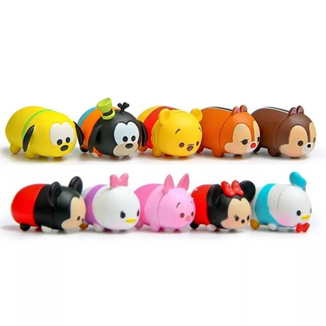 MOMBABY1 Figure Tsum tsum 1 set isi 10 pcs atau Topper Kue Tsum Tsum atau Hiasan Kue Tsum Tsum