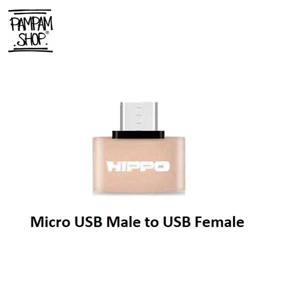 Hippo Original OTG Micro USB Male to USB Female On The Go Konektor Connector Converter Ori