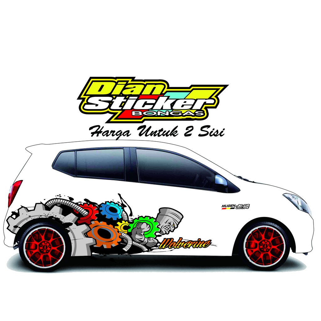 Jual STICKER MOBIL AGYA AYLA MOTIF ANIMASI GEAR Indonesia Shopee Indonesia