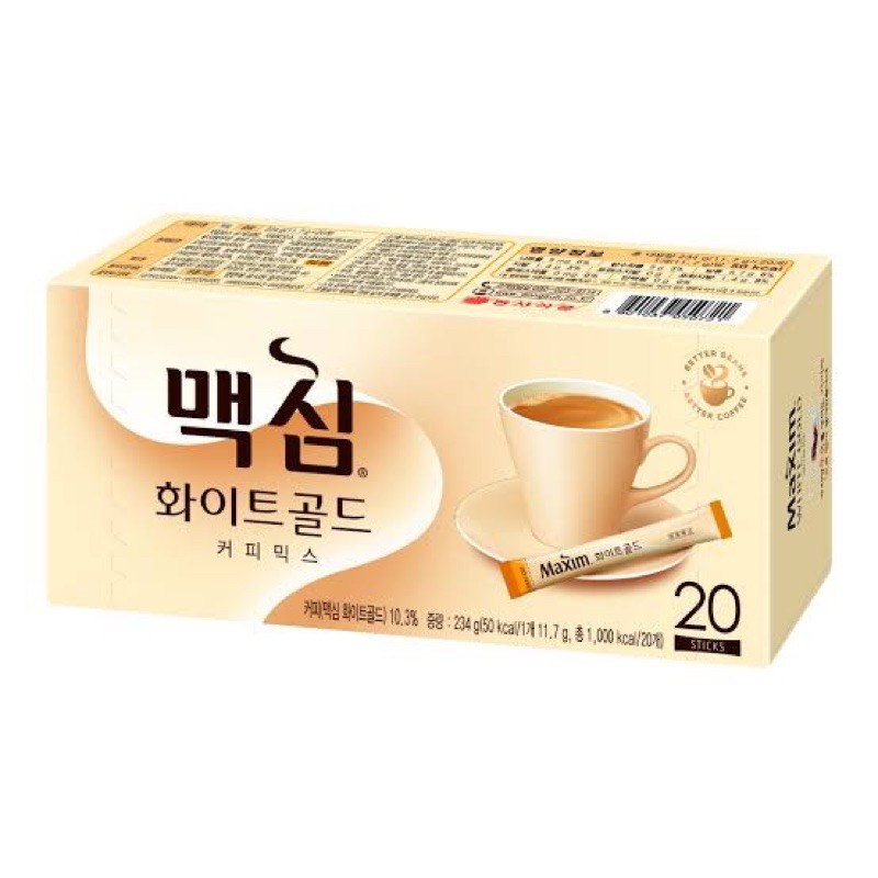 

Kopi korea maxim coffee - white gold 20 pcs