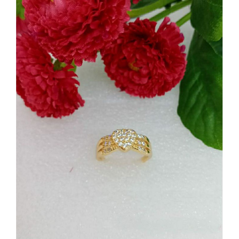 fourfashion cincin love permata simple untuk wanita