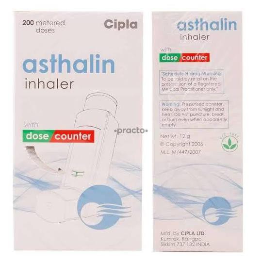 Inhaler Asma Alat Bantu Pernafasan Asthalin Inhaler 100 Mcg Dose Shopee Indonesia