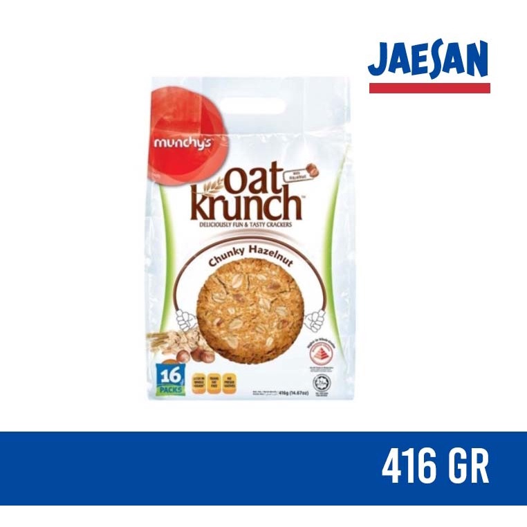 

Oat Krunch Munchys Chunky Hazelnut 416 gr Munchy's Kacang Hazel
