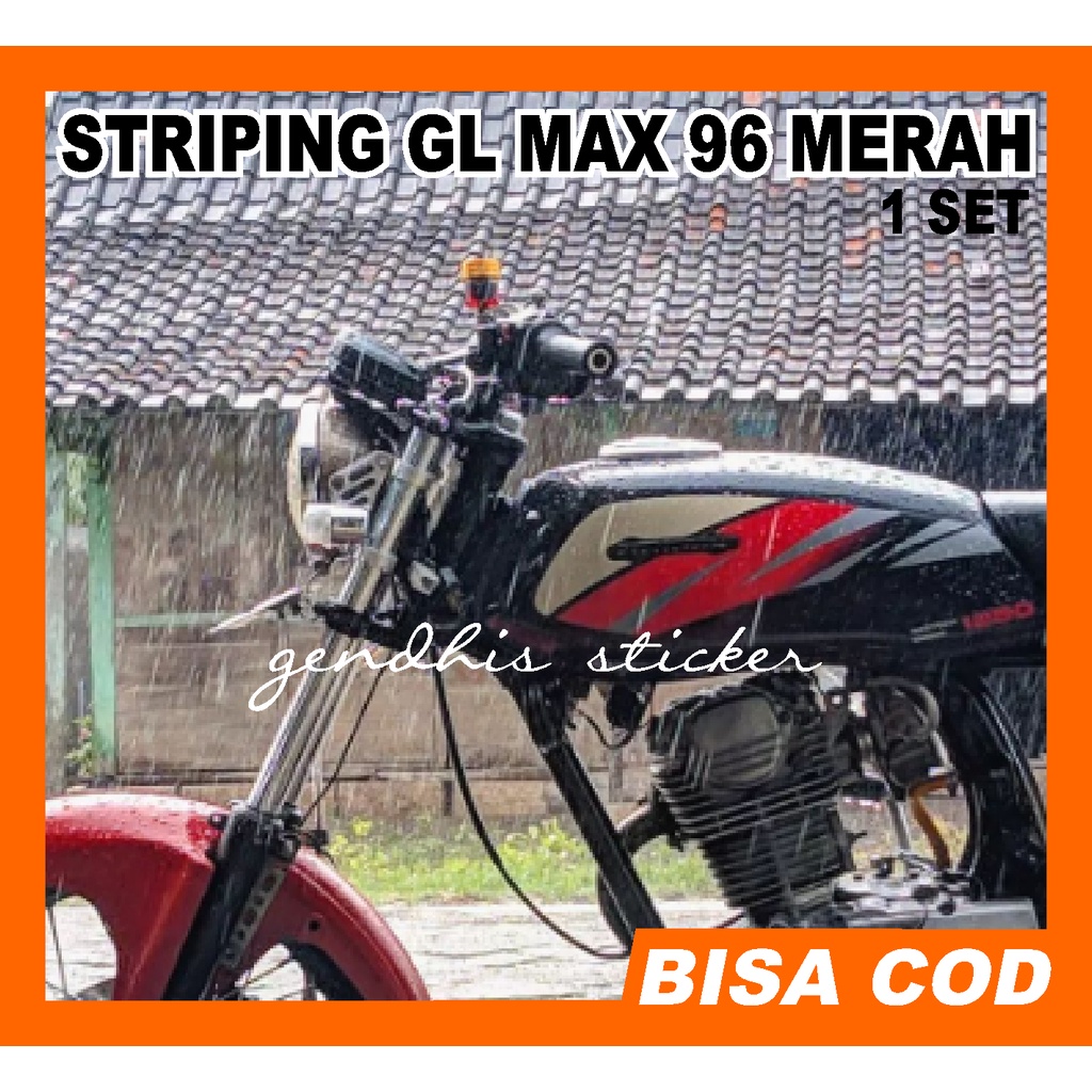 Striping Honda GL Max Merah Tahun 1995 1996