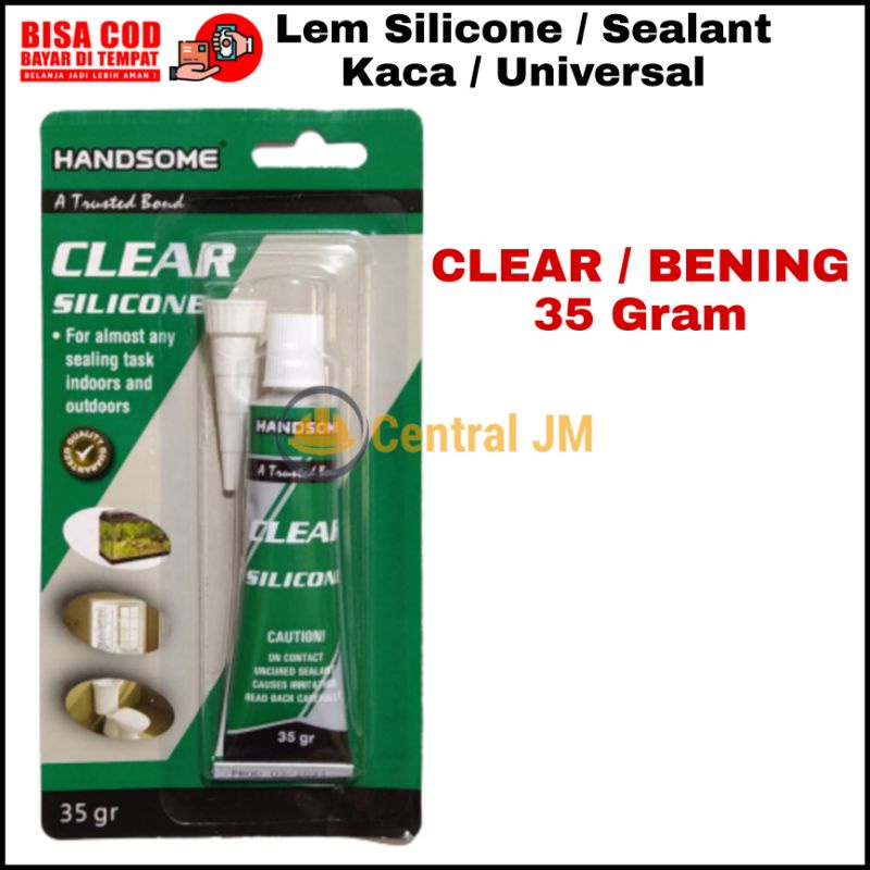 Lem Silicone Sealant Tube Kaca [ 35 Gram ] Clear Bening Auto Sealer Handsome