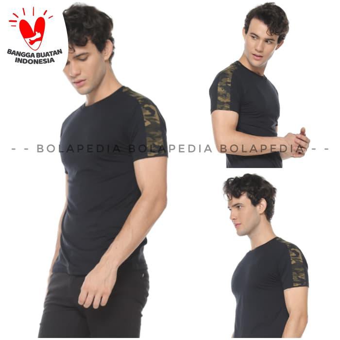 Kaos STRIPE ARMY / Baju distro polos pria shoulder list CASUAL LORENG
