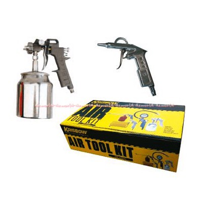 Krisbow Air Tools Kit Isi 5pcs Alat Pompa Angin Ban Untuk Pengecatan