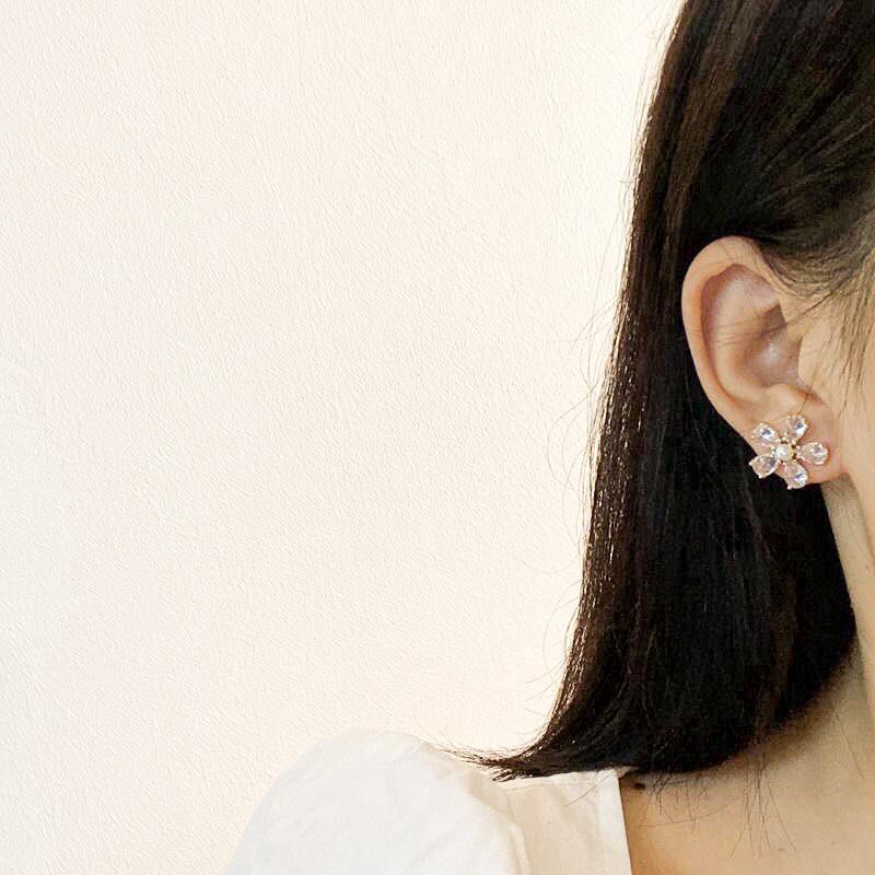 Azalea Earrings | Anting tusuk bunga kristal korea cantik aksesoris wanita korean style trendy