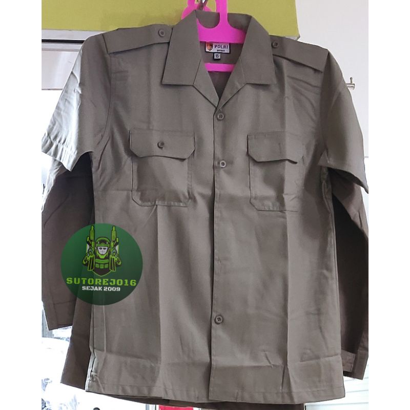 Baju seragam lengan pendek pdh polisi polri baju pembina pramuka