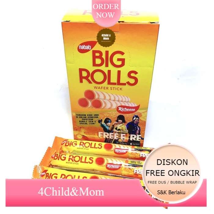 

Big Rolls Wafer Coklat Keju Nabati Snack Cemilan 360gr