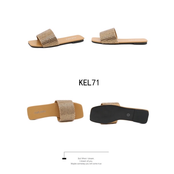 (GRATIS ALAS KAKI) NICOLE SANDAL WANITA KELSEY KEL71 SANDAL SLOP WANITA IMPORT