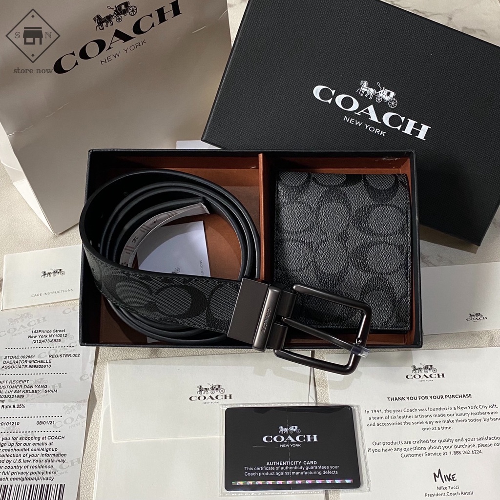 COACH WALLET BELT / COACH IKAT PINGGANG / COACH DOMPET + BELT