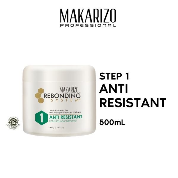 ★ BB ★ Makarizo Professional Rebonding System Straightening Cream Anti Resistant Pot 500 mL - Pelurus Rambut