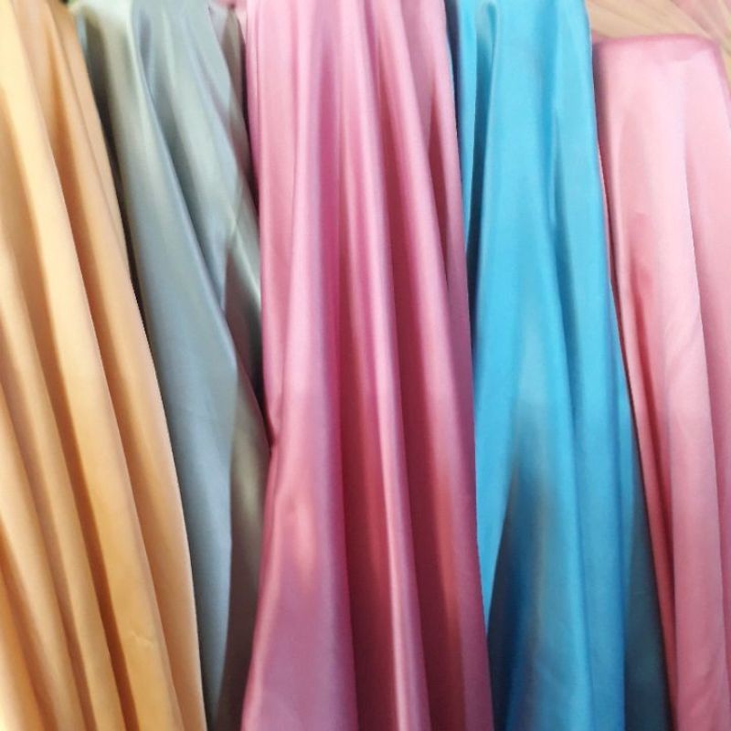 Kain Satin Velvet SUPER PREMIUM / Sateen Velvet Premium Dress hijab Gamis PASTEL
