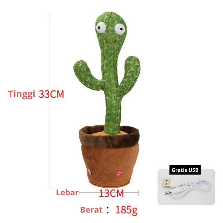 [✅COD] Mainan Kaktus Bergoyang Dancing Cactus Boneka Kaktus Goyang dan Bicara Kaktus Joget Ngomong