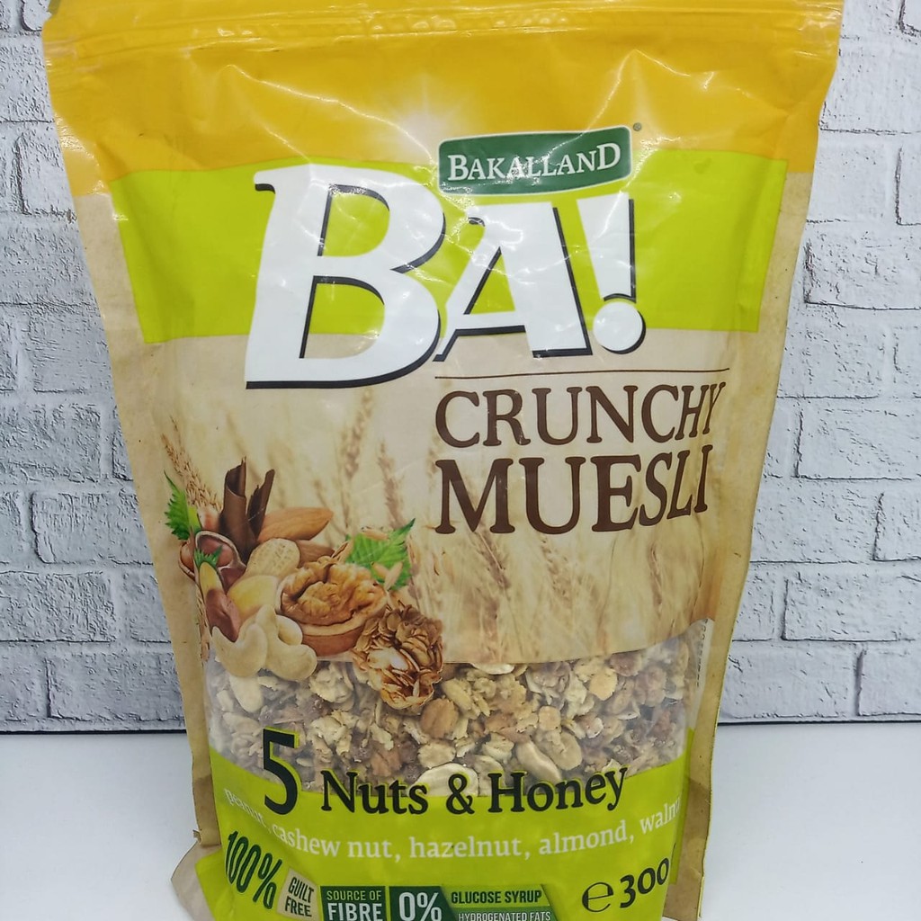 Bakkalland BA Crunchy Muesli 5 Nuts & Honey 300g