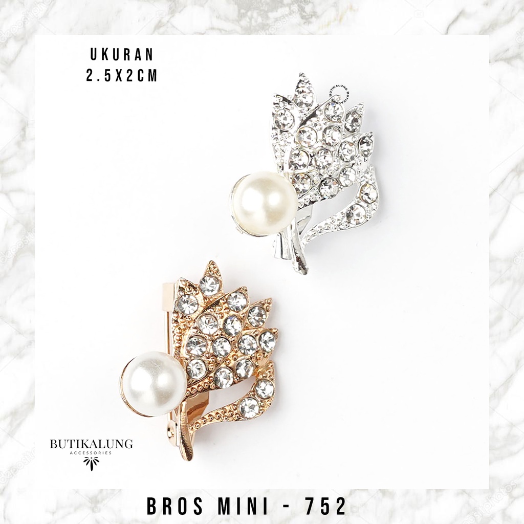 Bros Hijab Mini Bross Peniti Brooch Jilbab Aksesoris Fashion Wanita Perhiasan Muslim 752