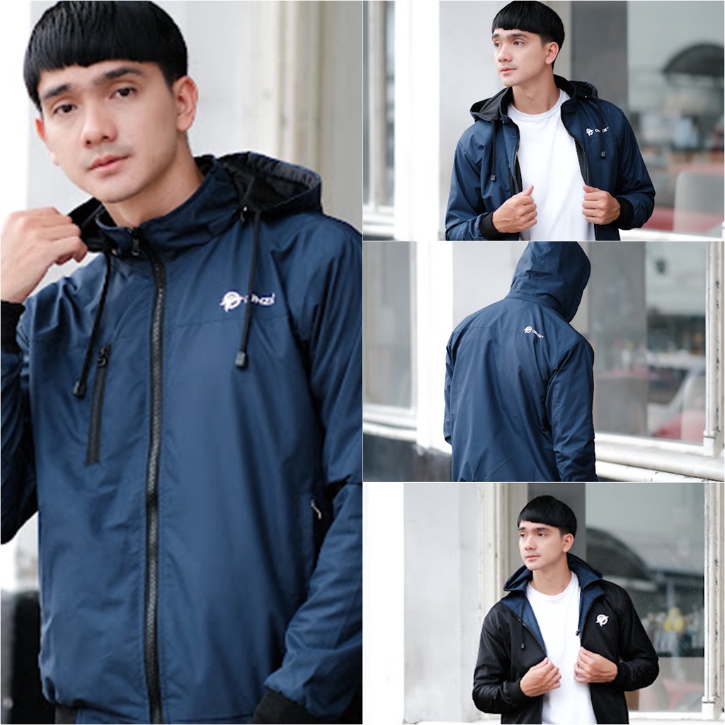 JAKET BB OUTWEAR PRIA MODEL BOLAK BALIK TASLAN PREMIUM PARASIT JN KEREN ELEGAN TRENDY