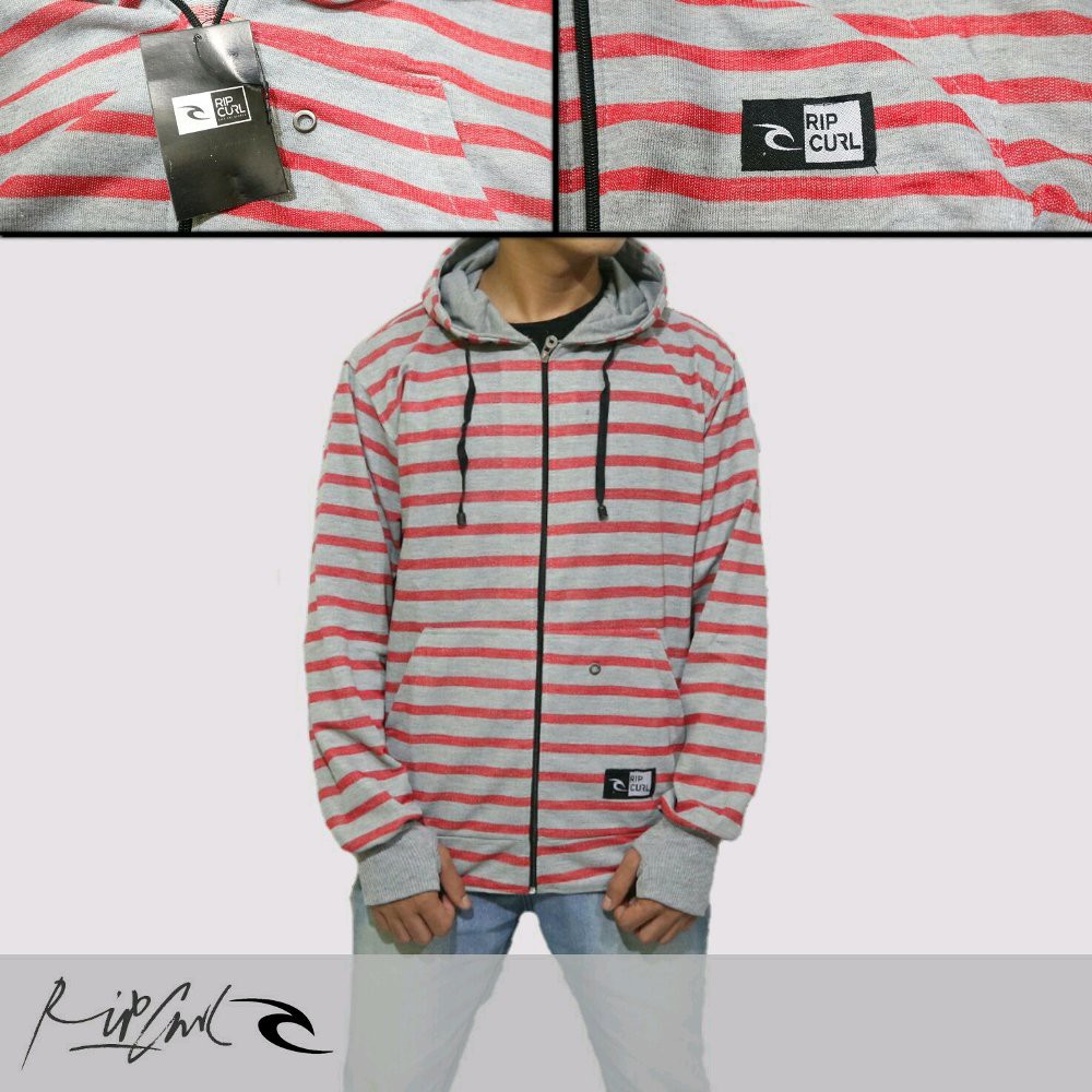 EXCLUSIVE  jaket sweater pria motif salur garis garis premium  TERBARU