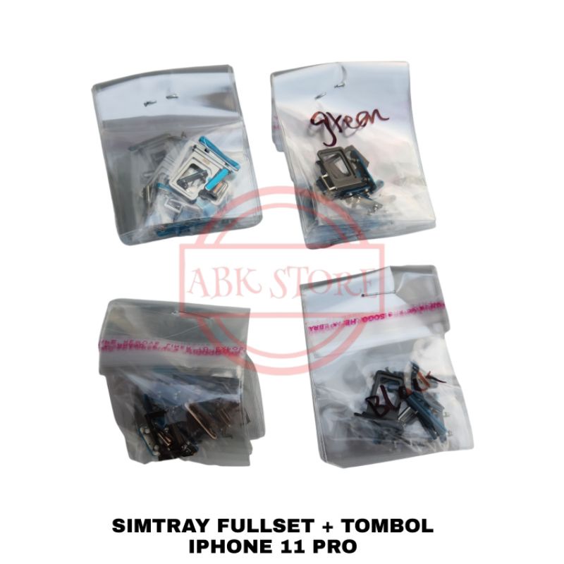 SLOT SIM CARD SIMTRAY SIM LOCK TEMPAT KARTU SIM FULLSET IP 11 PRO TOMBOL VOLUME ON OFF SILENT