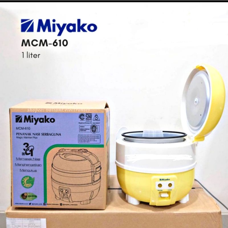 Magic Com MIYAKO / Rice Cooker / Penanak Nasi Serbaguna Mcm - 610 1 Liter