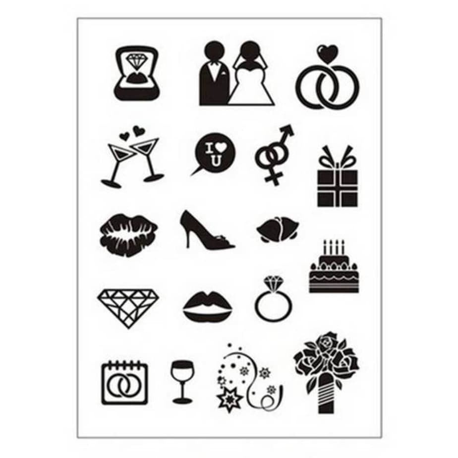 Clear Stamp (Stempel Transparan/Bening) - Gift Things Pattern