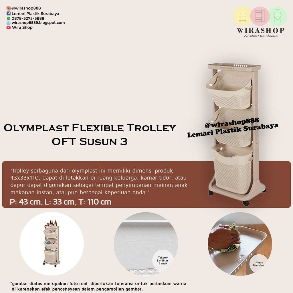 Olymplast Flexible Trolley OFT Serbaguna