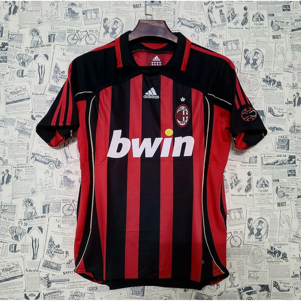 JERSEY BOLA KAOS JERSEY MILAN RETRO CLASSIC CLASIC HOME