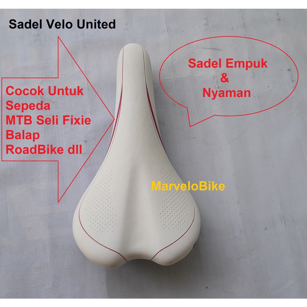 Sadel Sepeda Velo United Putih
