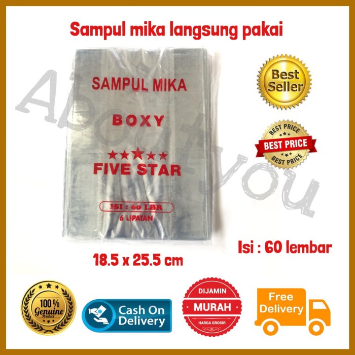

Baru Sampul MIKA BENING BOXY Sampul Buku Plastik BESAR Bigboss Campus 10pcs Murah