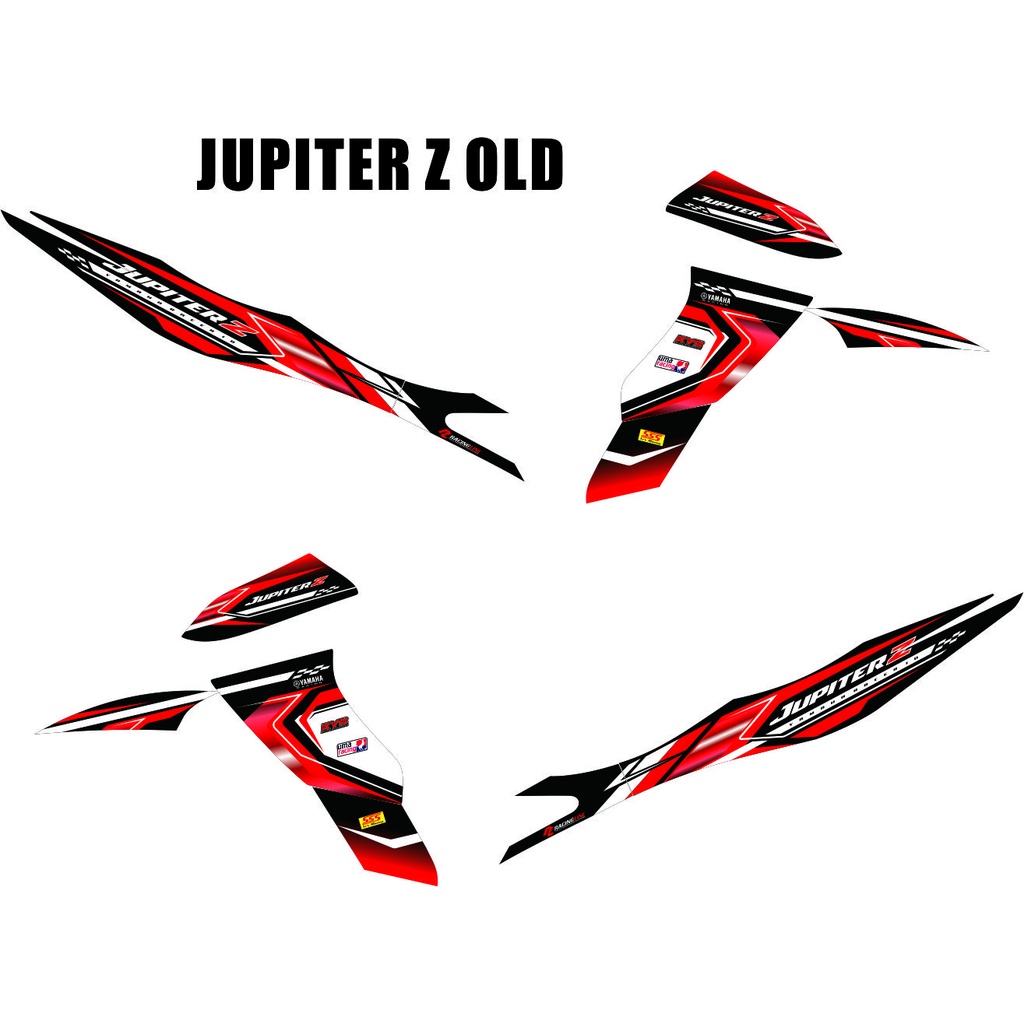 COD-STRIPING / STICKER YAMAHA JUPITER Z OLD VARIASI SIMPLE RACING MOTIF POLET LIST MOTOR JUPITER Z L