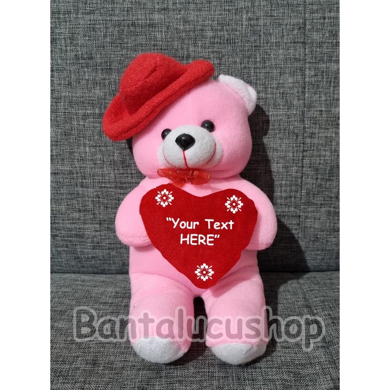 Boneka Teddy Bear Custom Tulisan Wisuda Topi S