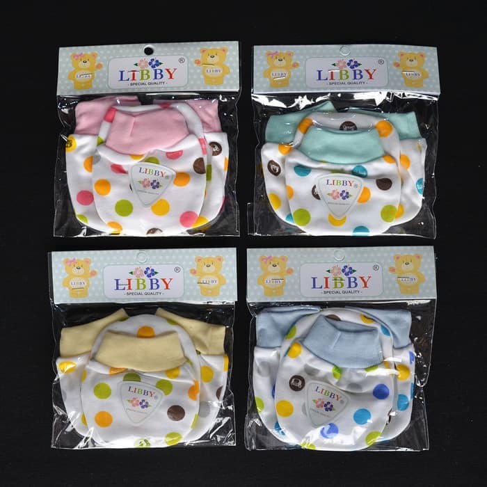 Setelan Libby LIBBY 4 Set Sarung Tangan & Kaos Kaki Rib Bayi/Baby Polkadot (0-3M) Murah