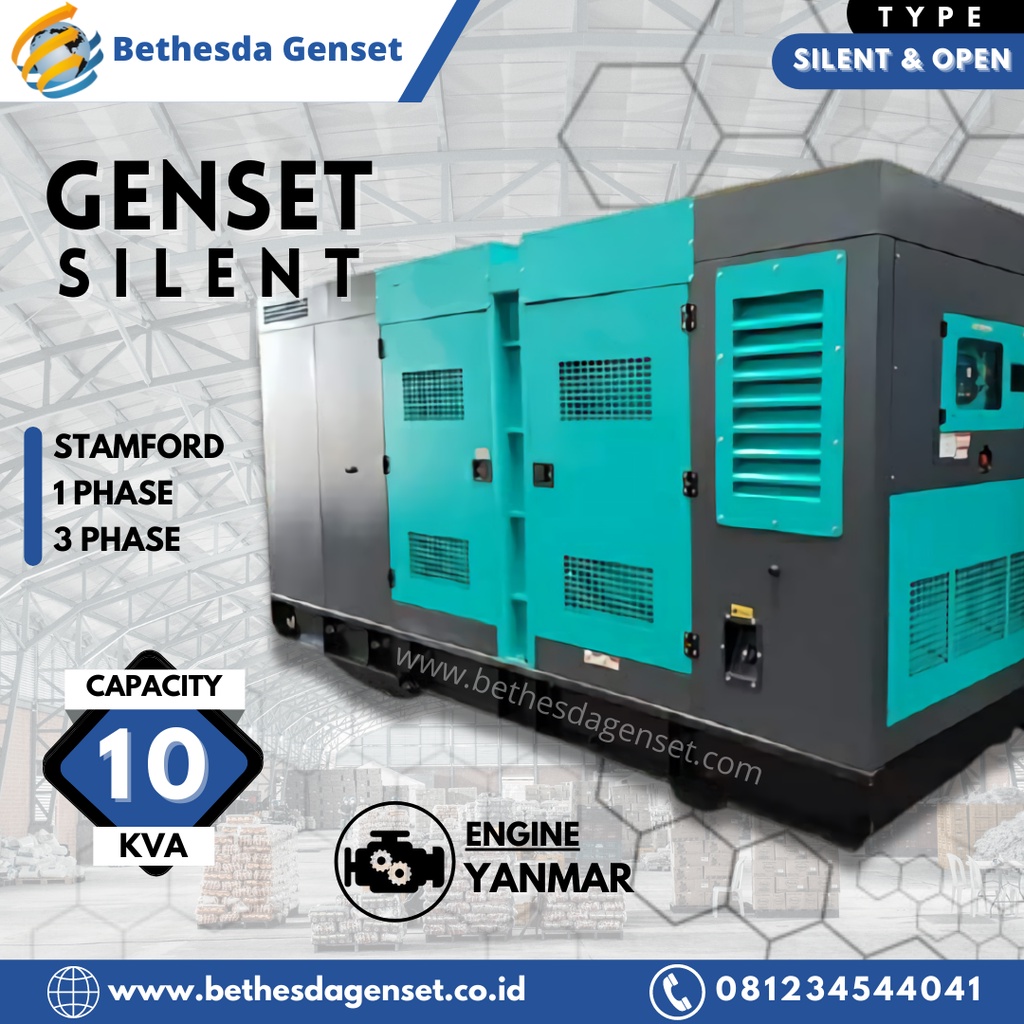 Harga Genset 10 Kva Yanmar Stamford Silent