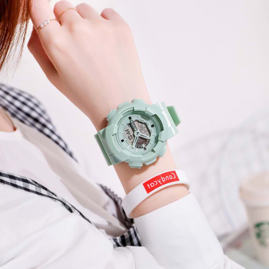 Jam Tangan Elektronik Rubber Untuk Wanita Dan Pria Fashion Style Korean Import