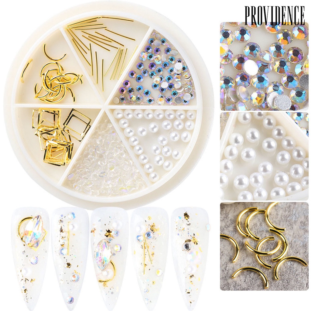 Providence Nail Decor Shining Nail Accessories Metal Elf Beads Nail Jewelry for Makeup