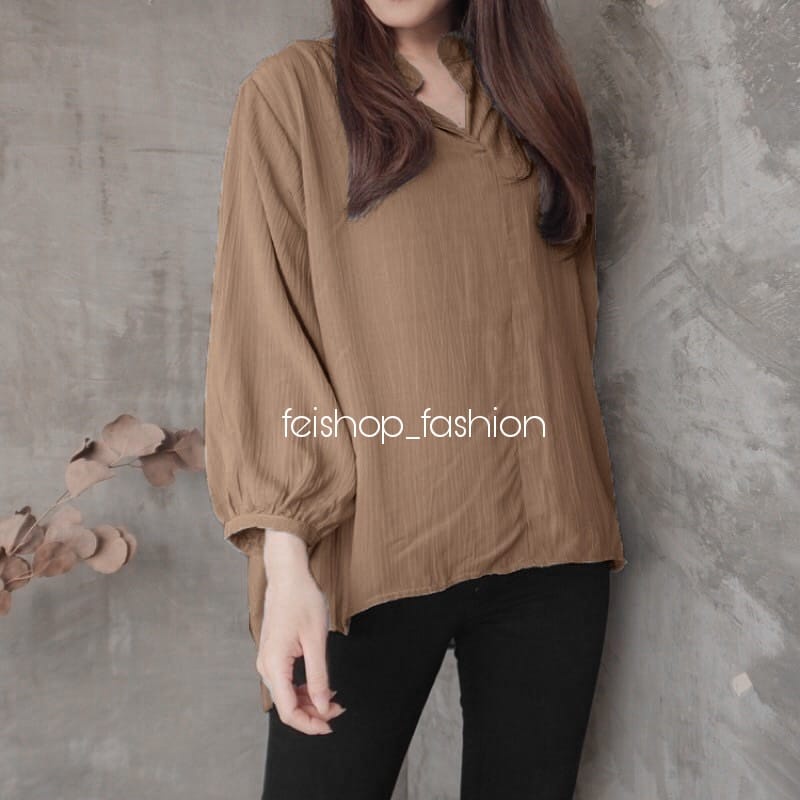 BIANA BLOUSE BAHAN KATUN RAYON // BLOUSE KEKINIAN