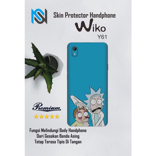 Isi 2pcs Garskin Hp Wiko Y61 Motif Anime 2 Free Custom Motif (Bisa COD)