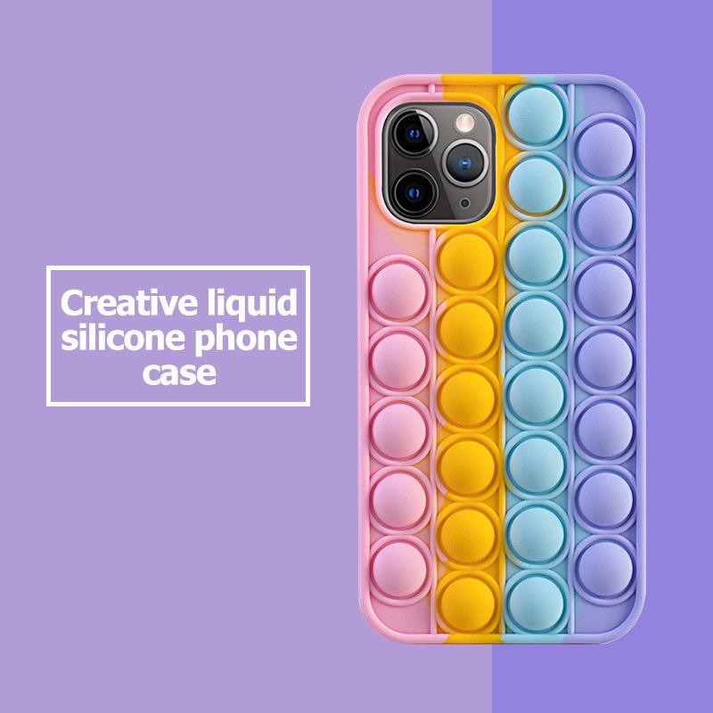 [ TOMCASES ] NEW !! CASE IP POP IT RAINBOW CASE POP IT FOR IP 6 - IP 13 PROMAX