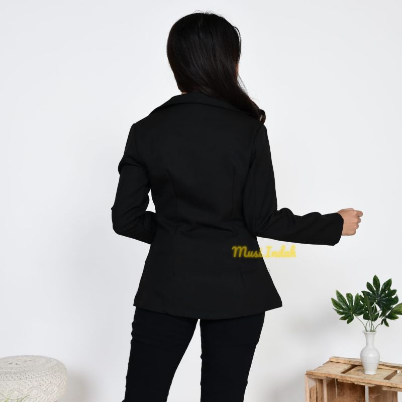 Blazer Hitam Kerja Kantor Formal Wanita Jas Wanita Hitam Kerja