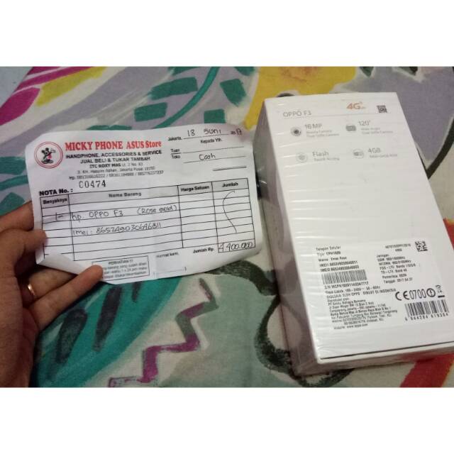 OPPO F3 second garansi